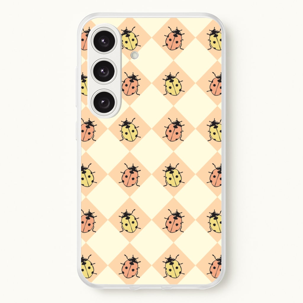 Argyle Ladybugs Pattern  - Patterns Phone Case for Galaxy S25