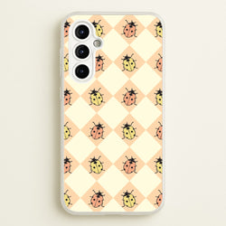 Argyle Ladybugs Pattern  - Patterns Phone Case for Galaxy A54