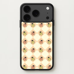 Argyle Ladybugs Pattern Phone Case for iPhone 17 Pro Max