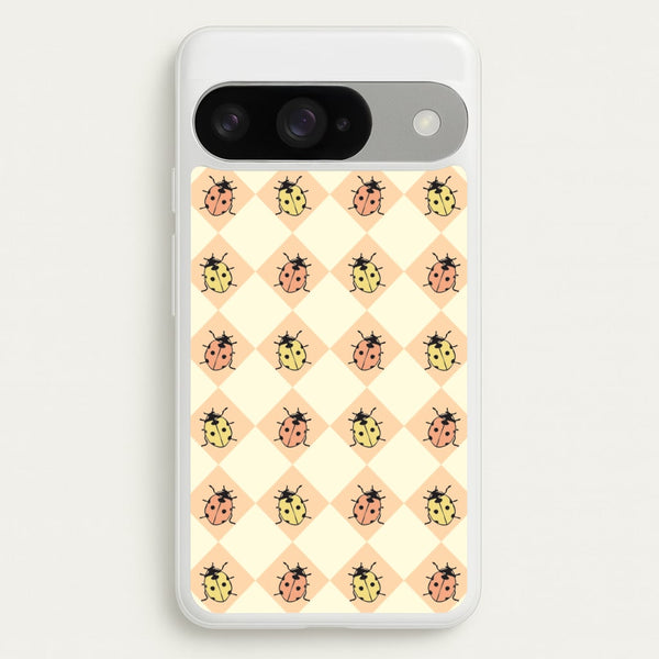Argyle Ladybugs Pattern Phone Case for Google Pixel 10 / 10 Pro