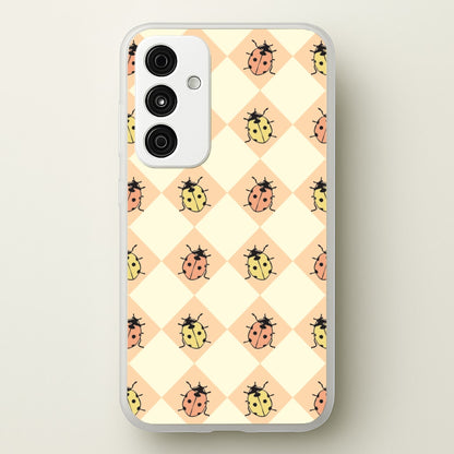 Argyle Ladybugs Pattern  - Patterns Phone Case for Galaxy A35