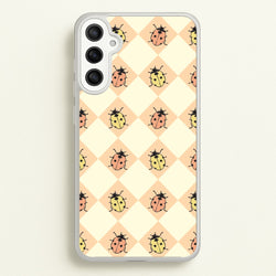 Argyle Ladybugs Pattern  - Patterns Phone Case for Galaxy A34