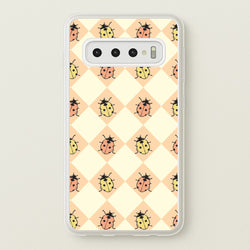 Argyle Ladybugs Pattern  - Patterns Phone Case for Galaxy S10 Plus