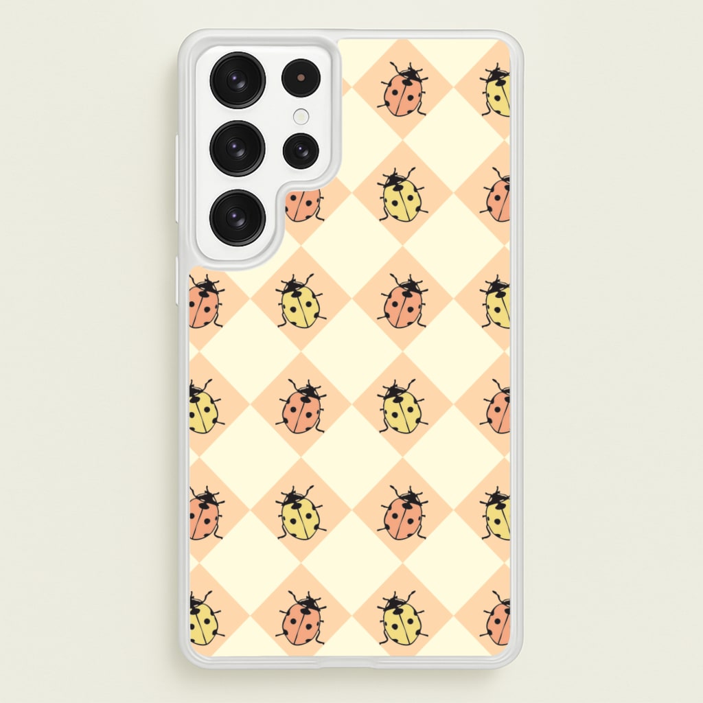 Argyle Ladybugs Pattern  - Patterns Phone Case for Galaxy S23 Ultra