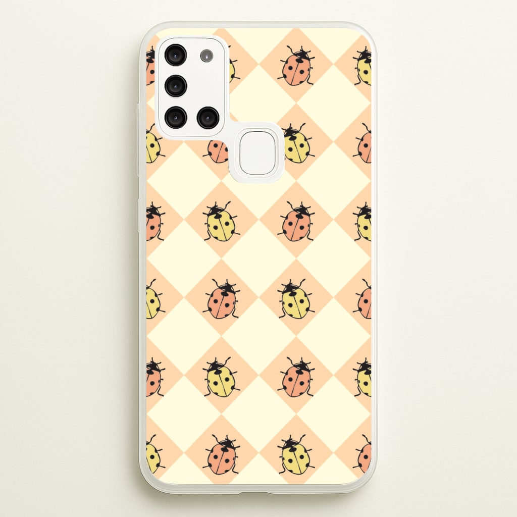Argyle Ladybugs Pattern  - Patterns Phone Case for Galaxy A21s
