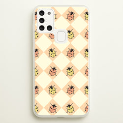 Argyle Ladybugs Pattern  - Patterns Phone Case for Galaxy A21s