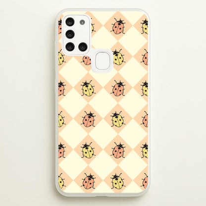 Argyle Ladybugs Pattern  - Patterns Phone Case for Galaxy A21s