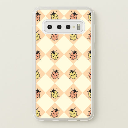 Argyle Ladybugs Pattern  - Patterns Phone Case for Galaxy S10