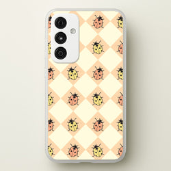 Argyle Ladybugs Pattern  - Patterns Phone Case for Galaxy A55