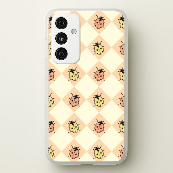 Argyle Ladybugs Pattern  - Patterns Phone Case for Galaxy A55
