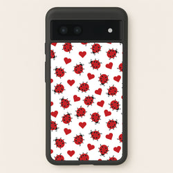 Ladybugs And Hearts Pattern  - Patterns Phone Case for Google Pixel 6a