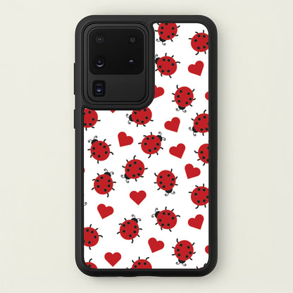 Ladybugs And Hearts Pattern  - Patterns Phone Case for Galaxy S20 Ultra