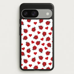 Ladybugs And Hearts Pattern  - Patterns Phone Case for Google Pixel 9 / 9 Pro