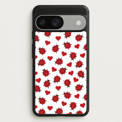 Ladybugs And Hearts Pattern  - Patterns Phone Case for Google Pixel 9 / 9 Pro