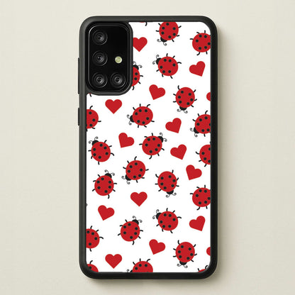 Ladybugs And Hearts Pattern  - Patterns Phone Case for Galaxy A71