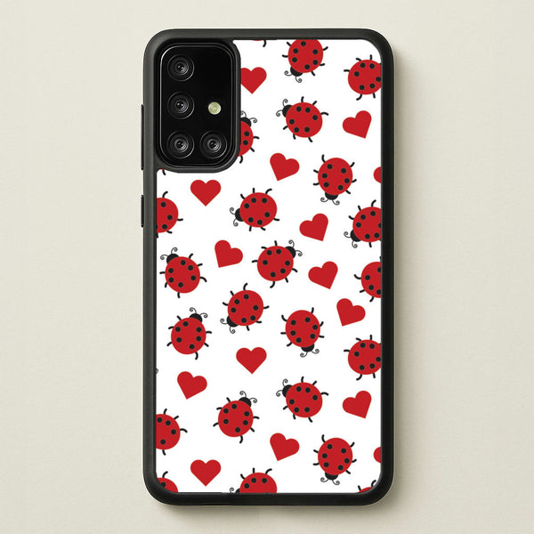 Ladybugs And Hearts Pattern  - Patterns Phone Case for Galaxy A71