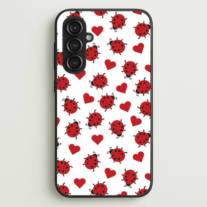 Ladybugs And Hearts Pattern  - Patterns Phone Case for Galaxy S23FE