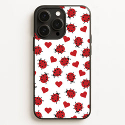 Ladybugs And Hearts Pattern  - Patterns Phone Case for iPhone 12 Pro Max