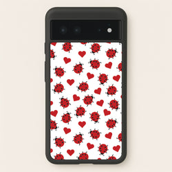 Ladybugs And Hearts Pattern  - Patterns Phone Case for Google Pixel 6