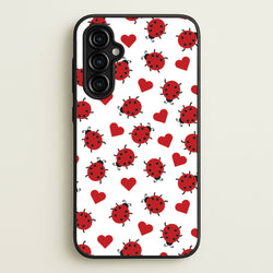 Ladybugs And Hearts Pattern  - Patterns Phone Case for Galaxy A54