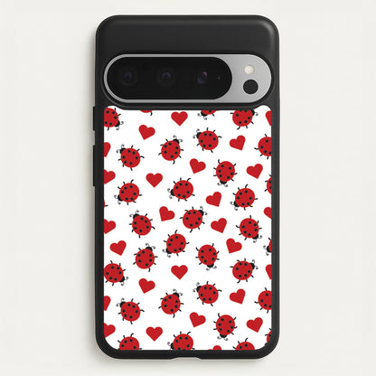 Ladybugs And Hearts Pattern  - Patterns Phone Case for Google Pixel 9 Pro XL