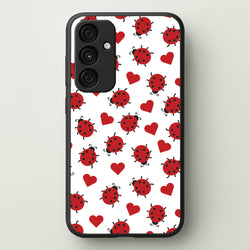 Ladybugs And Hearts Pattern  - Patterns Phone Case for Galaxy A55
