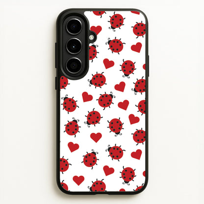 Ladybugs And Hearts Pattern  - Patterns Phone Case for Galaxy A56