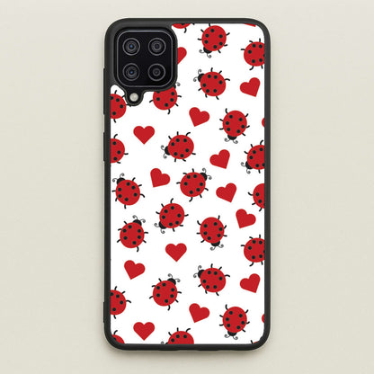 Ladybugs And Hearts Pattern  - Patterns Phone Case for Galaxy A12
