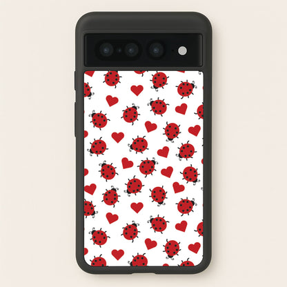 Ladybugs And Hearts Pattern  - Patterns Phone Case for Google Pixel 7 Pro