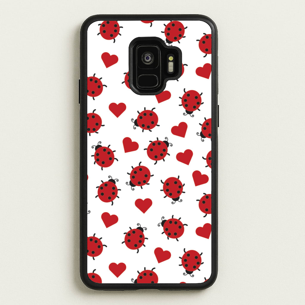 Ladybugs And Hearts Pattern  - Patterns Phone Case for Galaxy S9