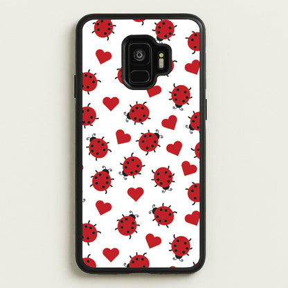 Ladybugs And Hearts Pattern  - Patterns Phone Case for Galaxy S9