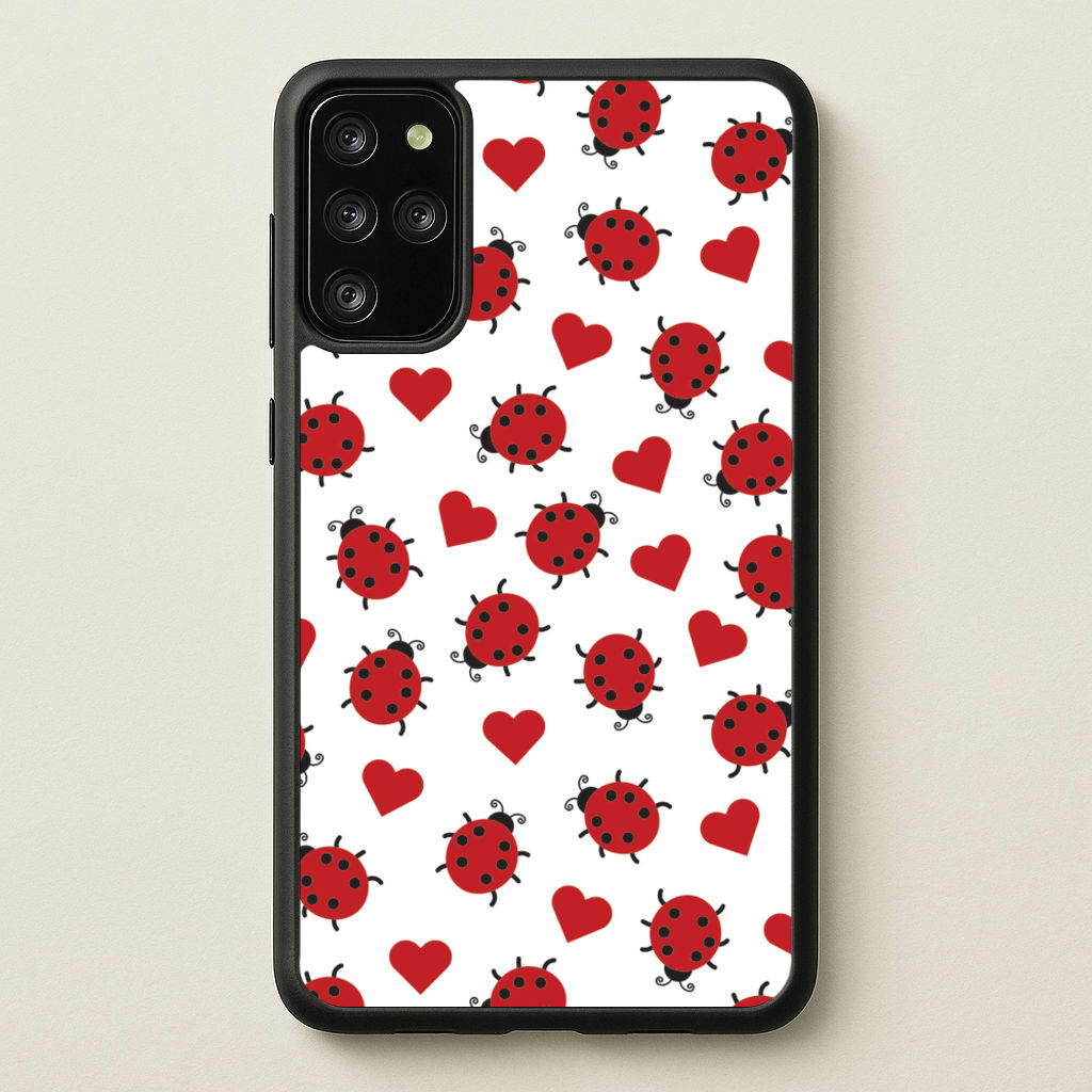 Ladybugs And Hearts Pattern  - Patterns Phone Case for Galaxy S20 Plus