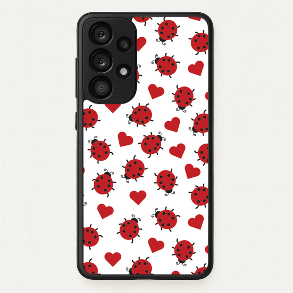 Ladybugs And Hearts Pattern  - Patterns Phone Case for Galaxy A53
