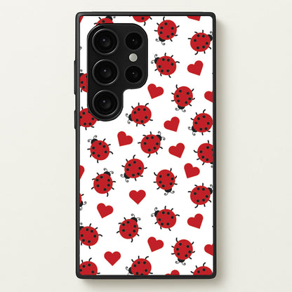 Ladybugs And Hearts Pattern  - Patterns Phone Case for Galaxy S24 Ultra