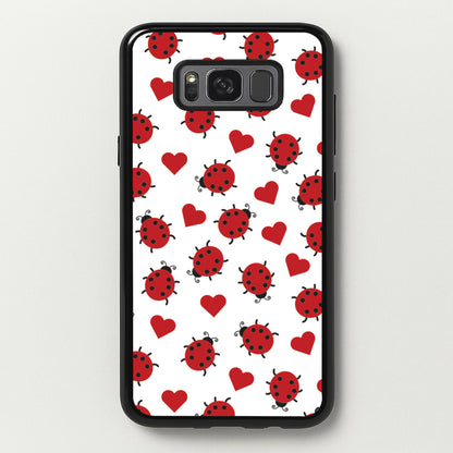 Ladybugs And Hearts Pattern  - Patterns Phone Case for Galaxy S8