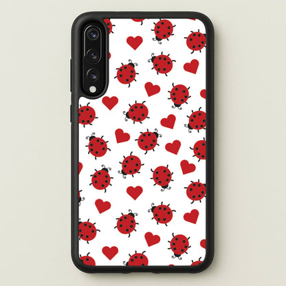 Ladybugs And Hearts Pattern  - Patterns Phone Case for Huawei P20 Pro