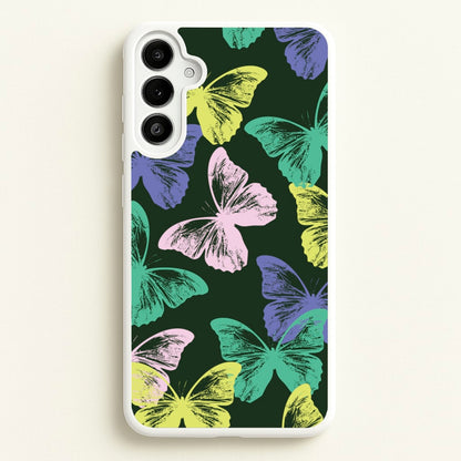 Colourful Butterfly Stamps Pattern  - Patterns Phone Case for Galaxy A34