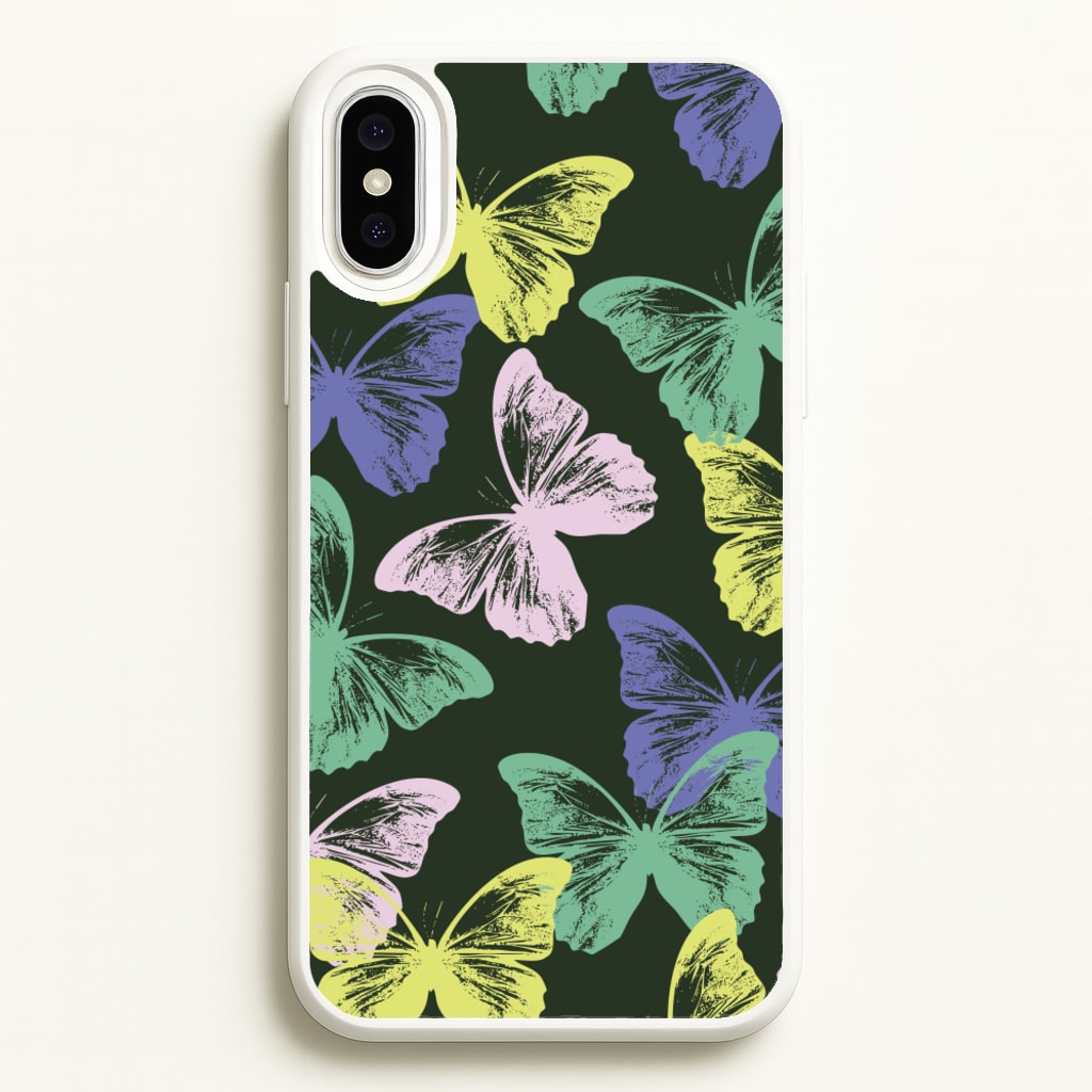 Colourful Butterfly Stamps Pattern  - Patterns Phone Case for iPhone XS Max