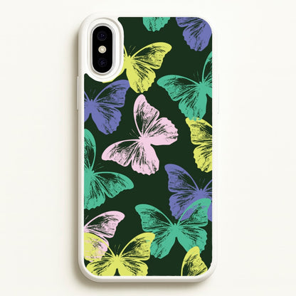 Colourful Butterfly Stamps Pattern  - Patterns Phone Case for iPhone XS Max