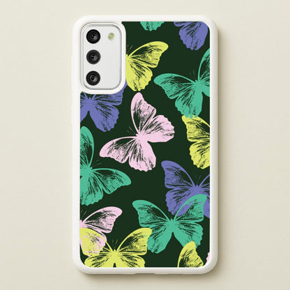 Colourful Butterfly Stamps Pattern  - Patterns Phone Case for Galaxy S20FE