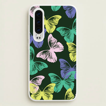 Colourful Butterfly Stamps Pattern  - Patterns Phone Case for Huawei P30