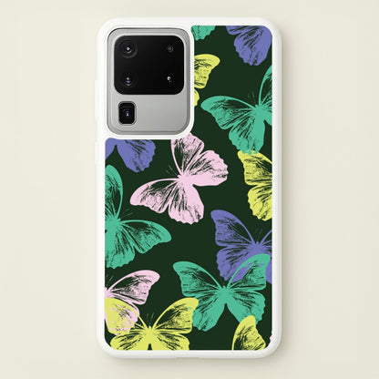 Colourful Butterfly Stamps Pattern  - Patterns Phone Case for Galaxy S20 Ultra
