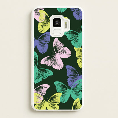 Colourful Butterfly Stamps Pattern  - Patterns Phone Case for Galaxy S9