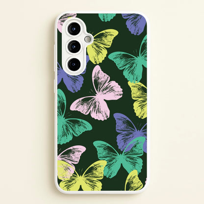 Colourful Butterfly Stamps Pattern  - Patterns Phone Case for Galaxy A54