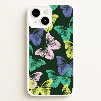 Colourful Butterfly Stamps Pattern  - Patterns Phone Case for iPhone 13 Mini