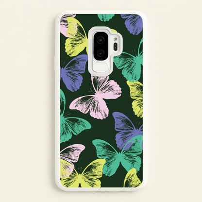 Colourful Butterfly Stamps Pattern  - Patterns Phone Case for Galaxy S9 Plus