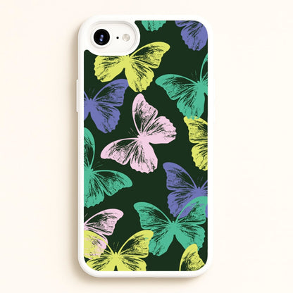 Colourful Butterfly Stamps Pattern  - Patterns Phone Case for iPhone 6 Plus / 7 Plus / 8 Plus
