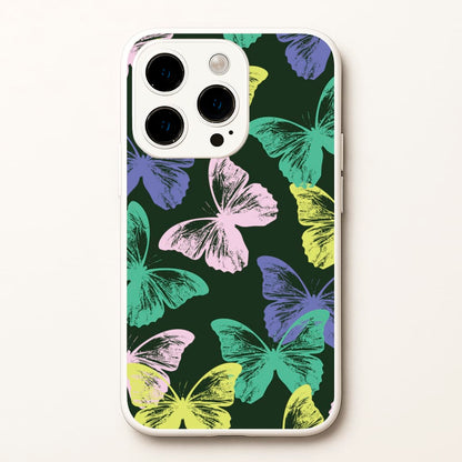 Colourful Butterfly Stamps Pattern  - Patterns Phone Case for iPhone 14 Pro