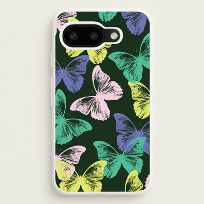 Colourful Butterfly Stamps Pattern  - Patterns Phone Case for Google Pixel 9a