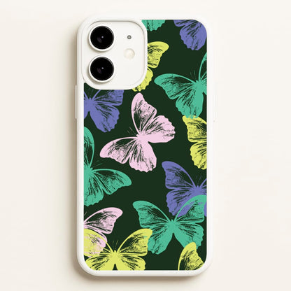Colourful Butterfly Stamps Pattern  - Patterns Phone Case for iPhone 11